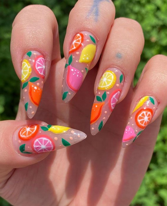 24 Summer Fruit Nails Design