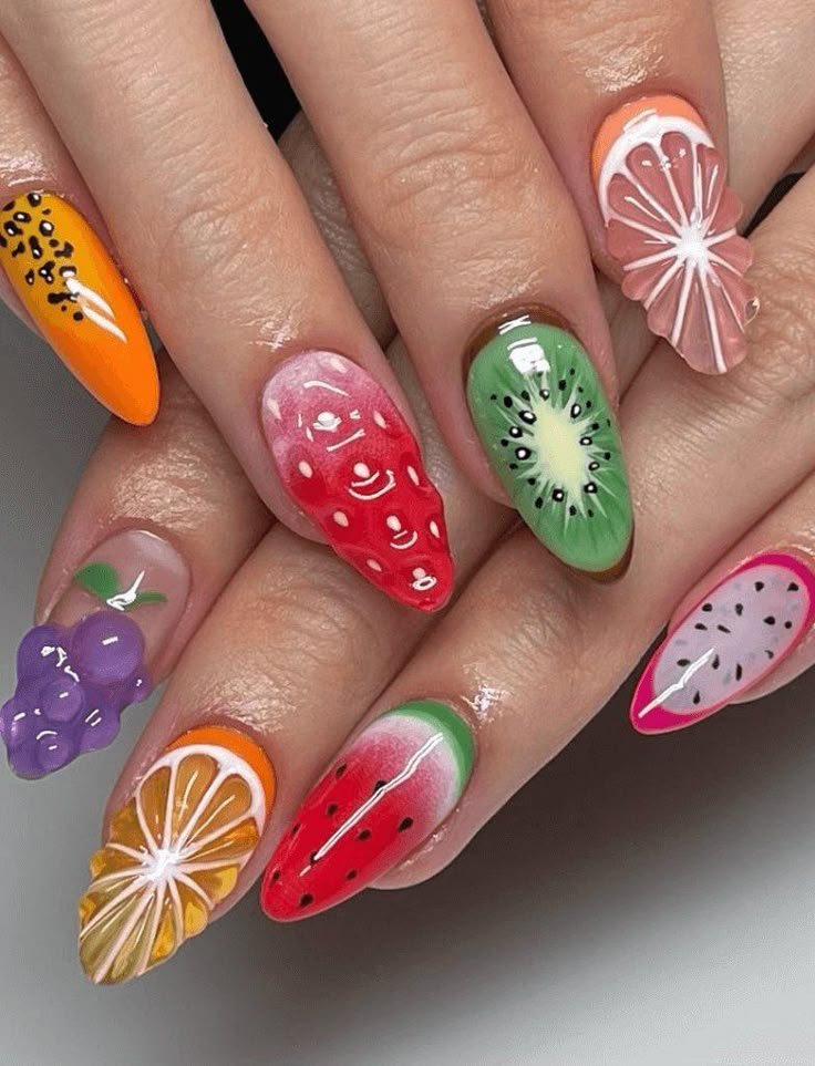 24 Summer Fruit Nails Design