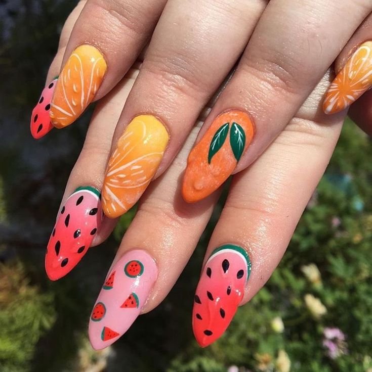 24 Summer Fruit Nails Design