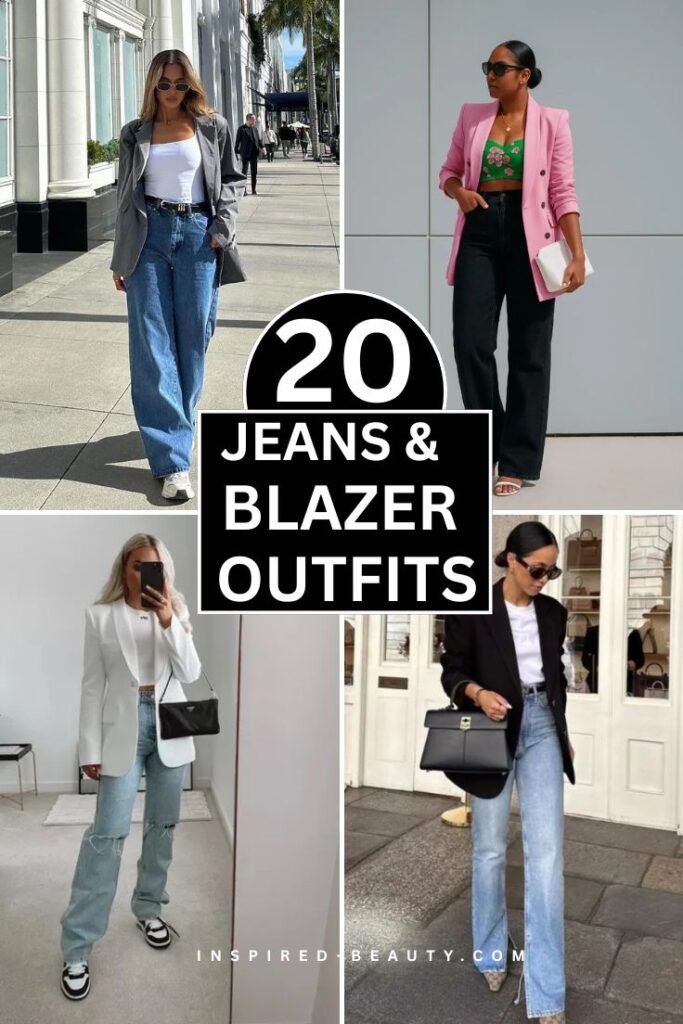 Jeans and Blazer outfit looks to stand out, smart business casual