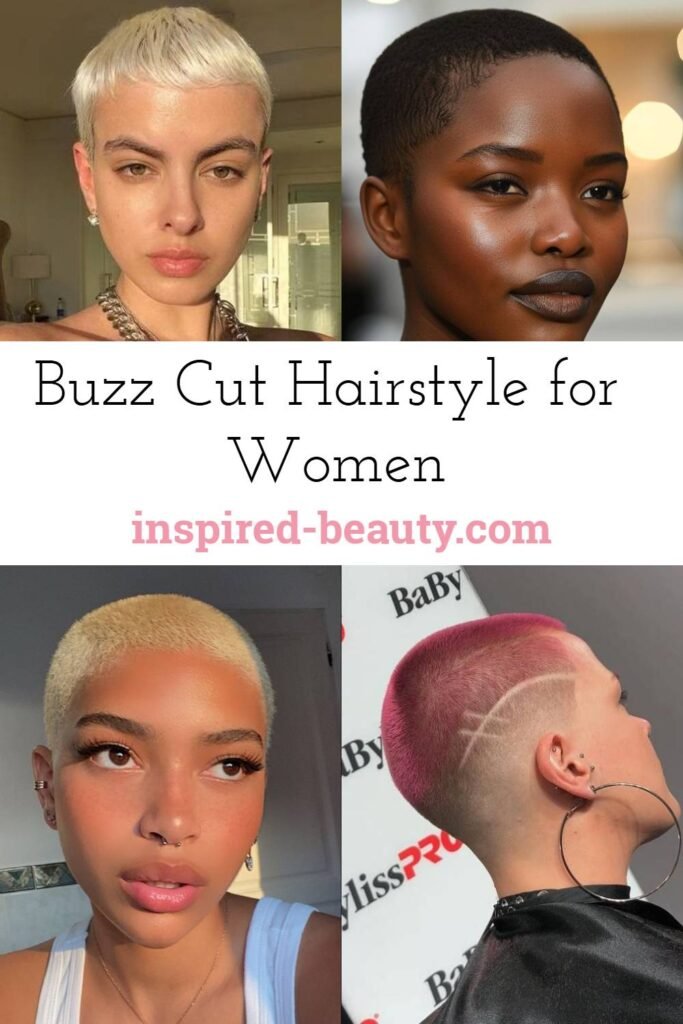 Bold beautiful Choice for Buzz Cut Hairstyle for Women