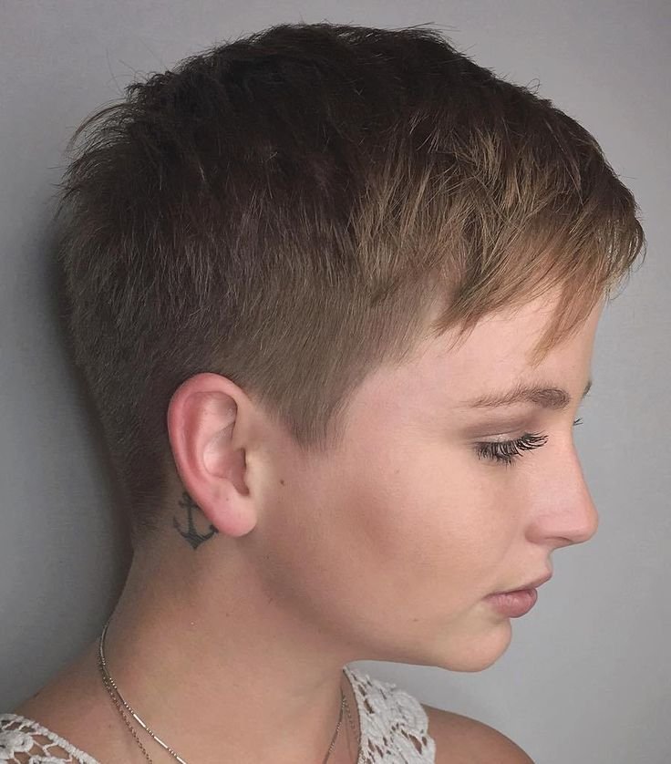 Buzz cut with Bangs Line for women