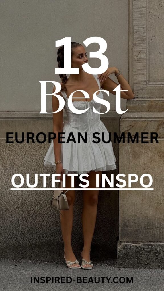 13 best European Summer outfit Ideas, woman standing infront of a building