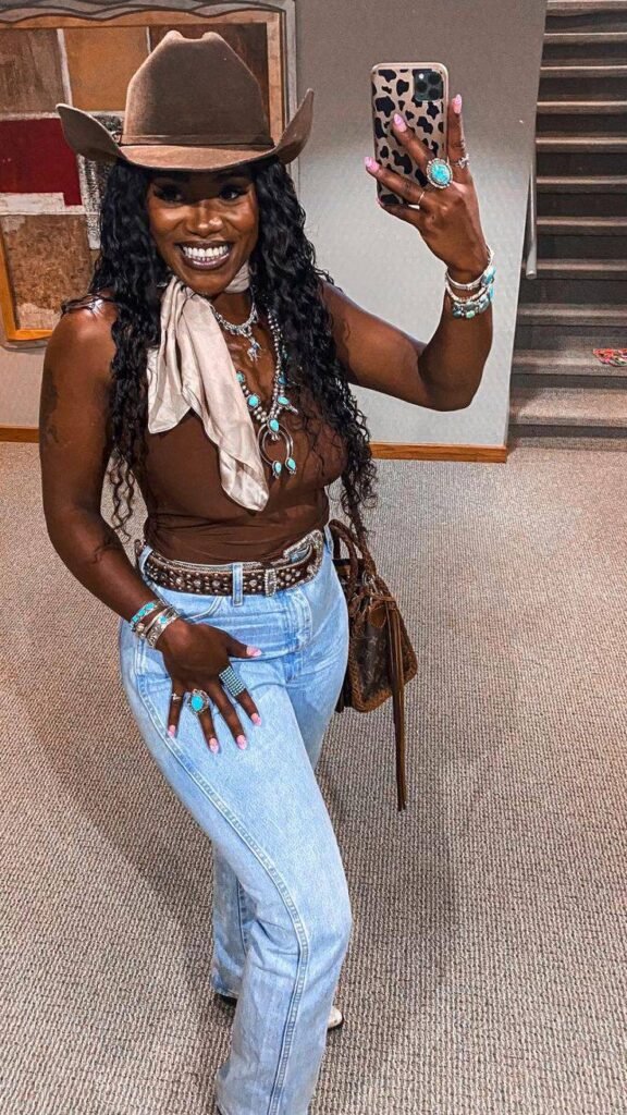 Cowboy outfit for a black woman 