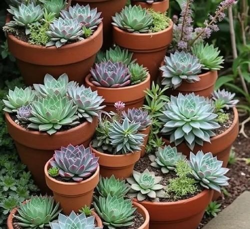 Succulents plants for front yard garden