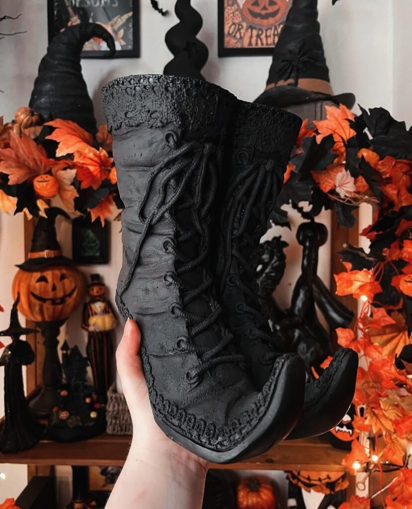 Witch Halloween Decor Black Witch Boots All Themed