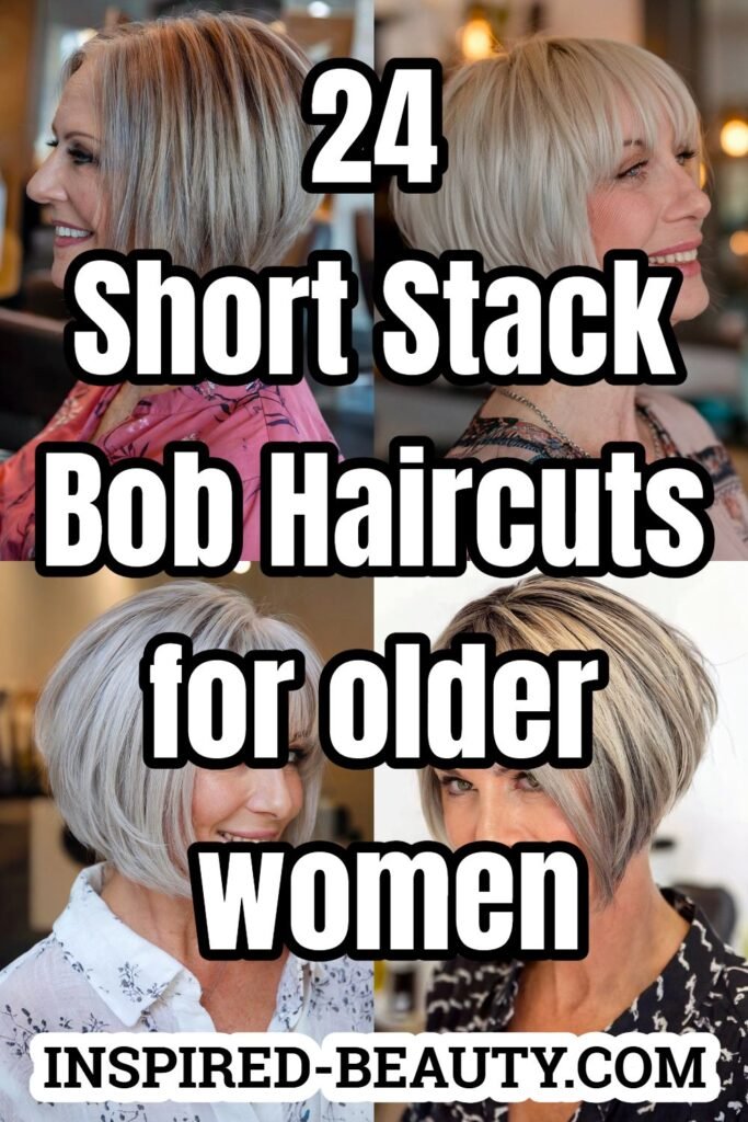 Short Stack Bob Haircuts for older women