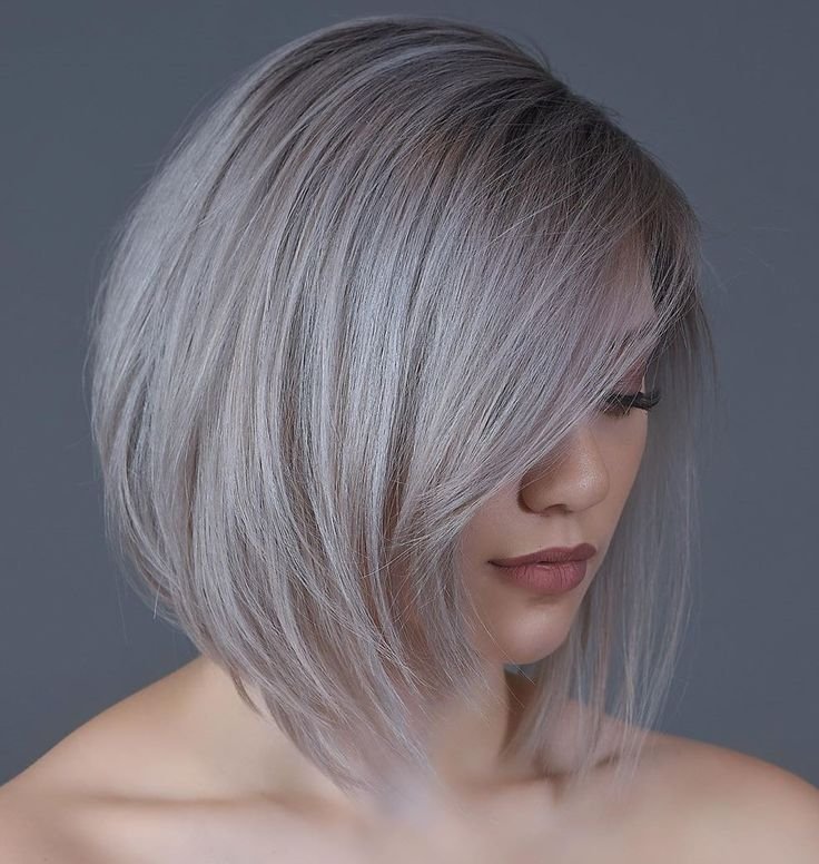 Textured Angled Stacked Bob with Subtle Highlights