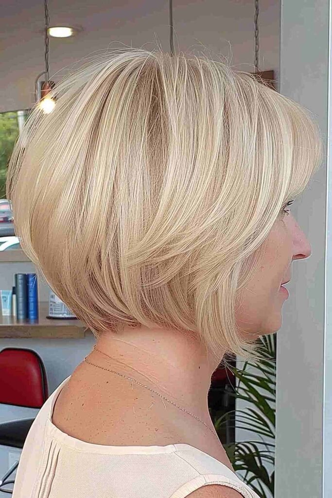 Short Stack Bob Haircuts for older women