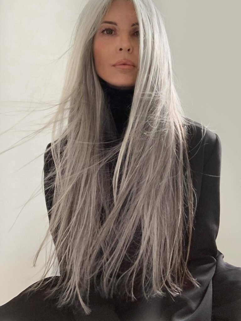 Gray Hair with Lowlights Over 50