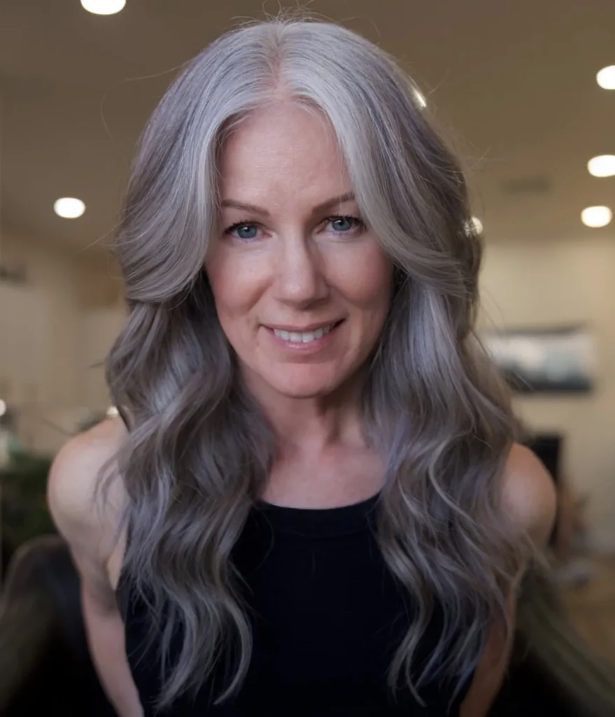 Gray Hair with Lowlights Over 50