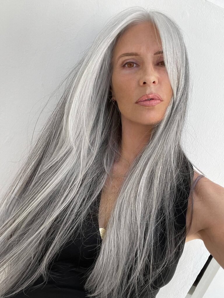 Gray Hair with Lowlights Over 50