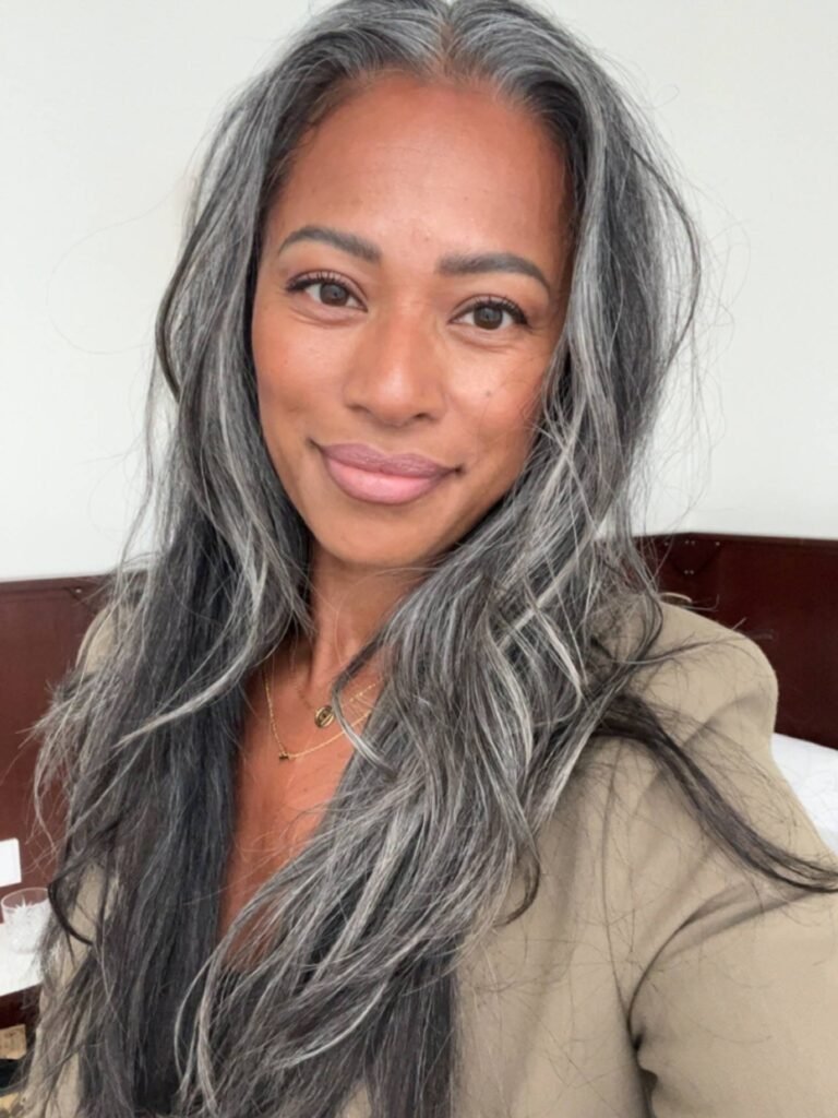 Gray Hair with Lowlights Over 50
