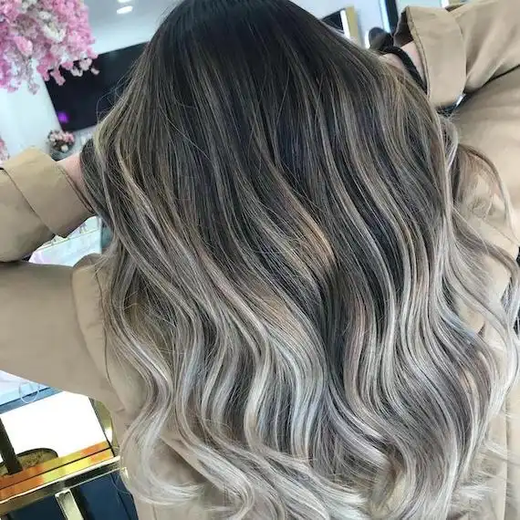 Gray Hair with Lowlights Over 50