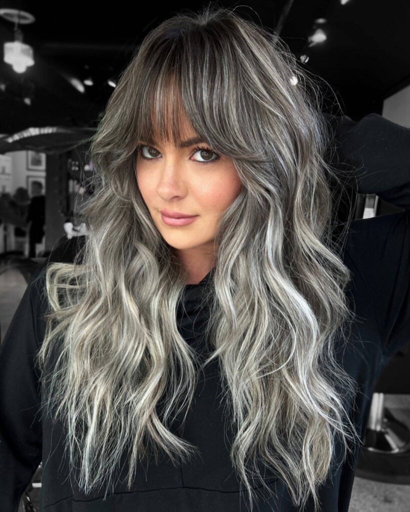 Gray Hair with Lowlights Over 50