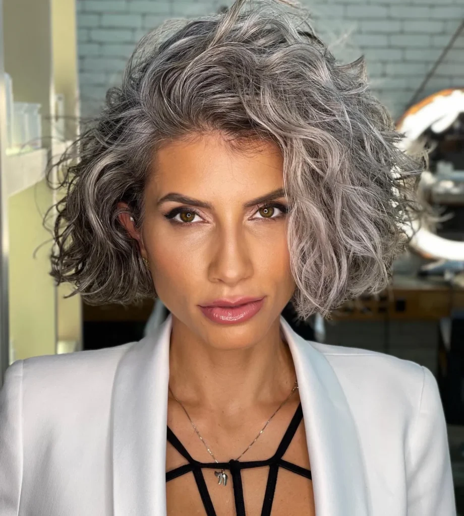 Gray Hair with Lowlights Over 50