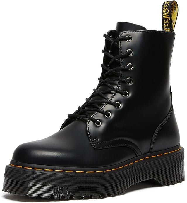 Jadon 8-Eye Leather Platform Boot for Men and Women