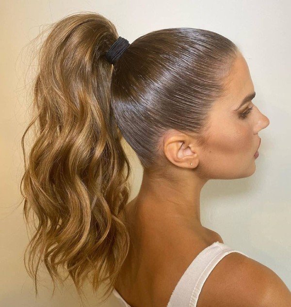 Chestnut highlight for dark brown hair