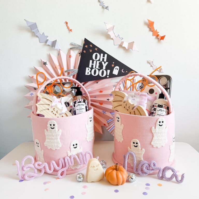 diy pinky halloween boo basket
