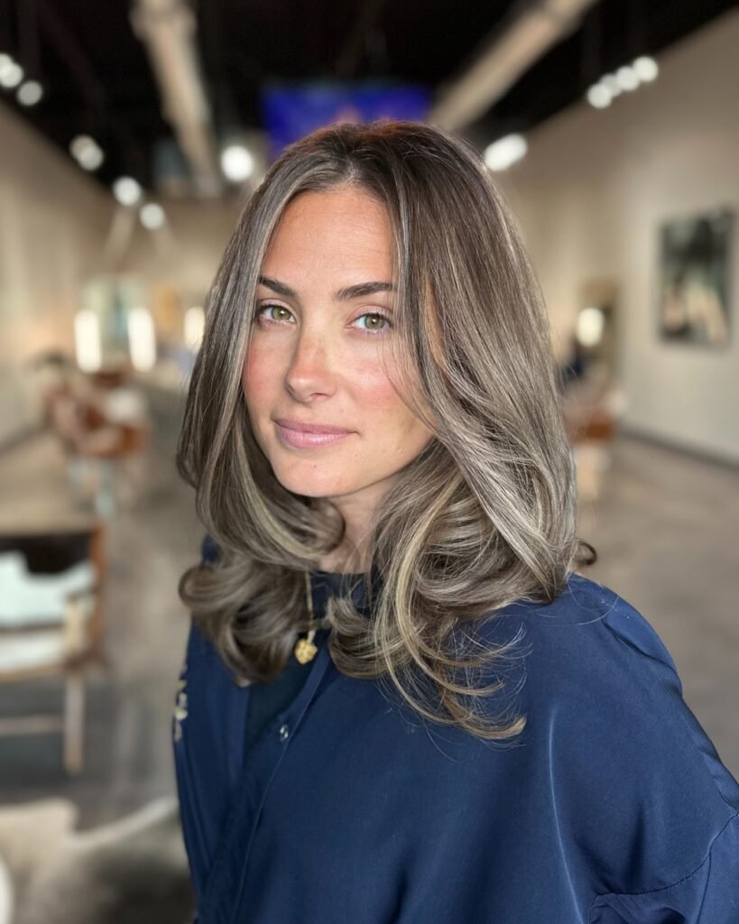 Gray Hair with Lowlights Over 50