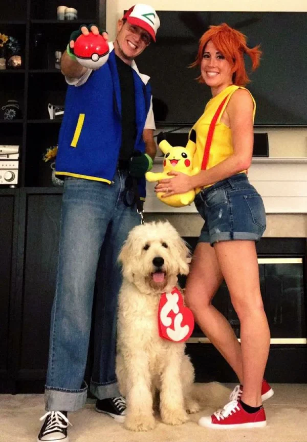 Cute halloween couples costume ideas featuring Ash and Misty