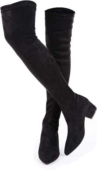 Women Over the Knee Boots Thigh High Suede Block Winter