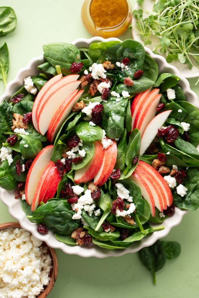 Apple Pecan Spinach Salad