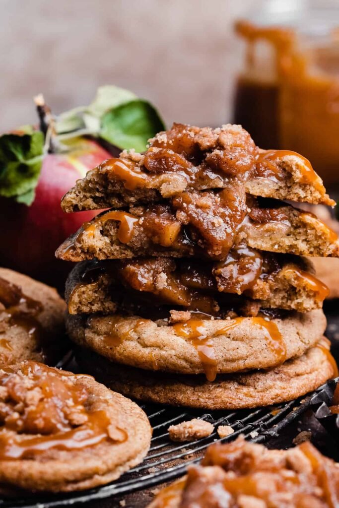 Salted Caramel Apple Cookies