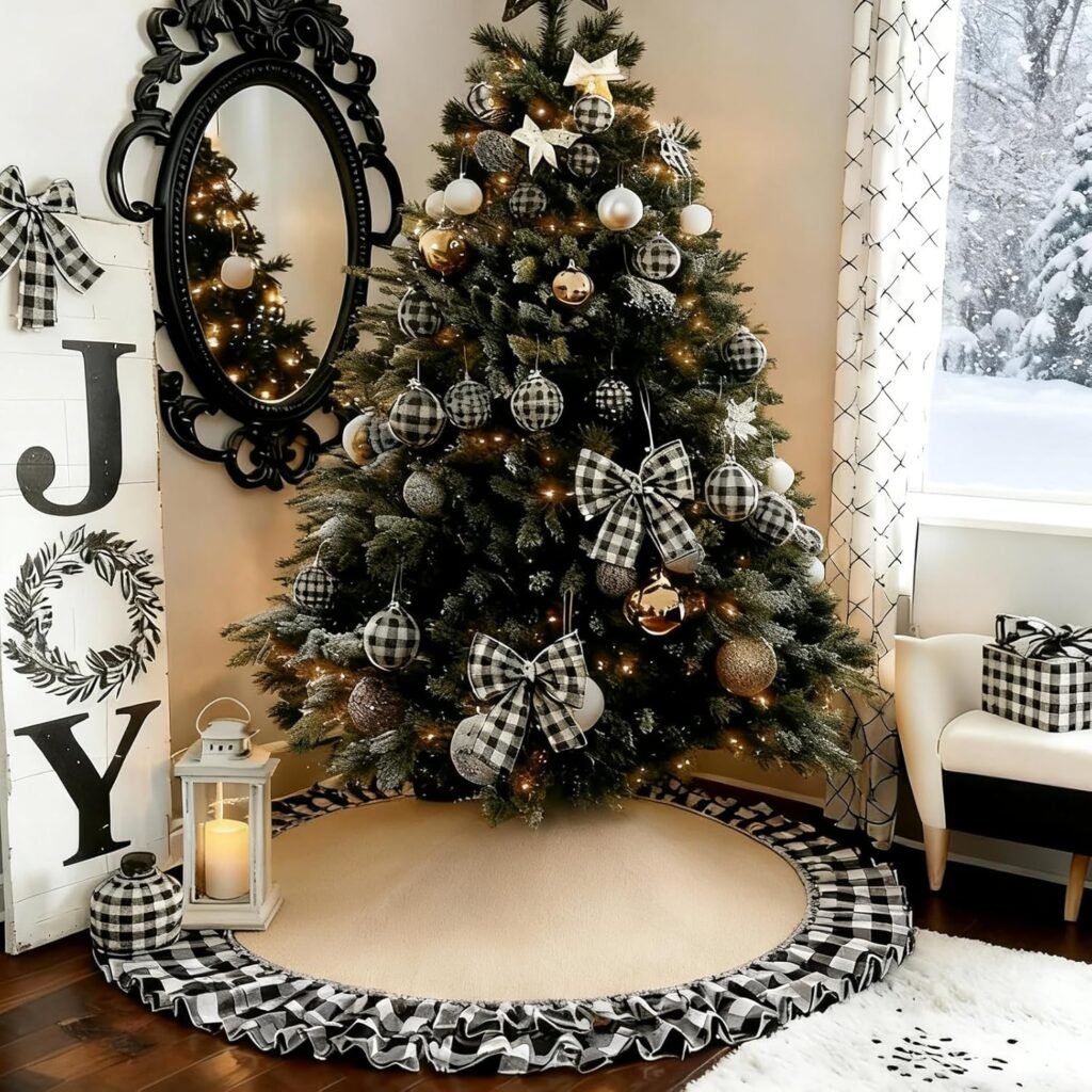 Burlap Buffalo Plaid Tree Skirt