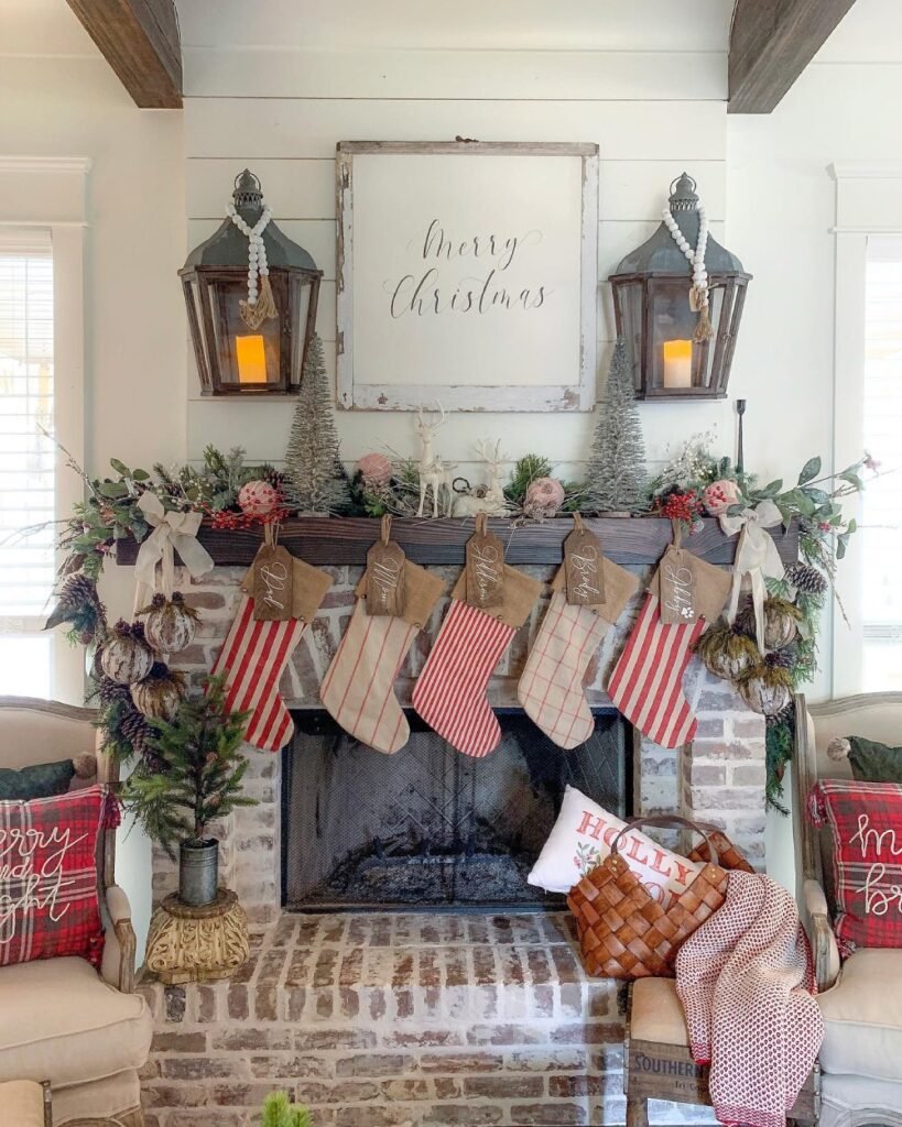 Christmas Holiday Mantel