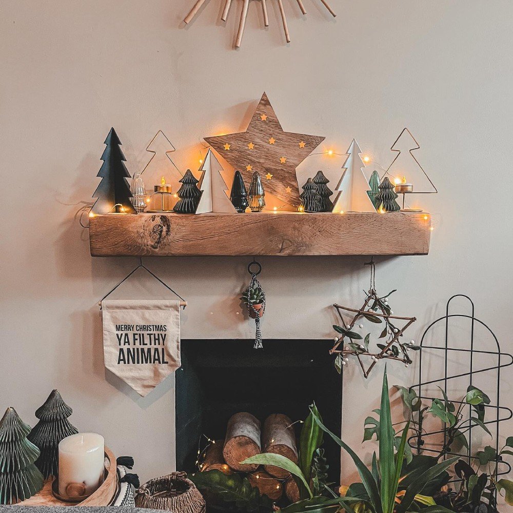 Christmas Holiday Mantel