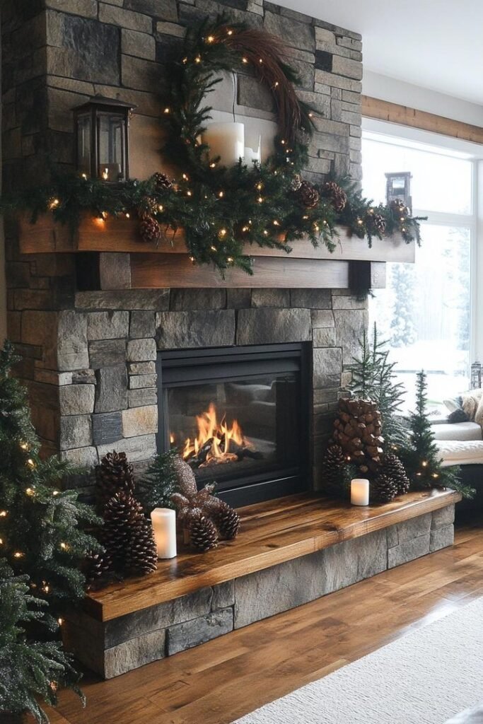 Christmas Holiday Mantel