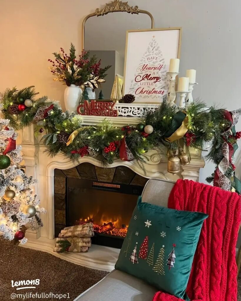 Christmas Holiday Mantel