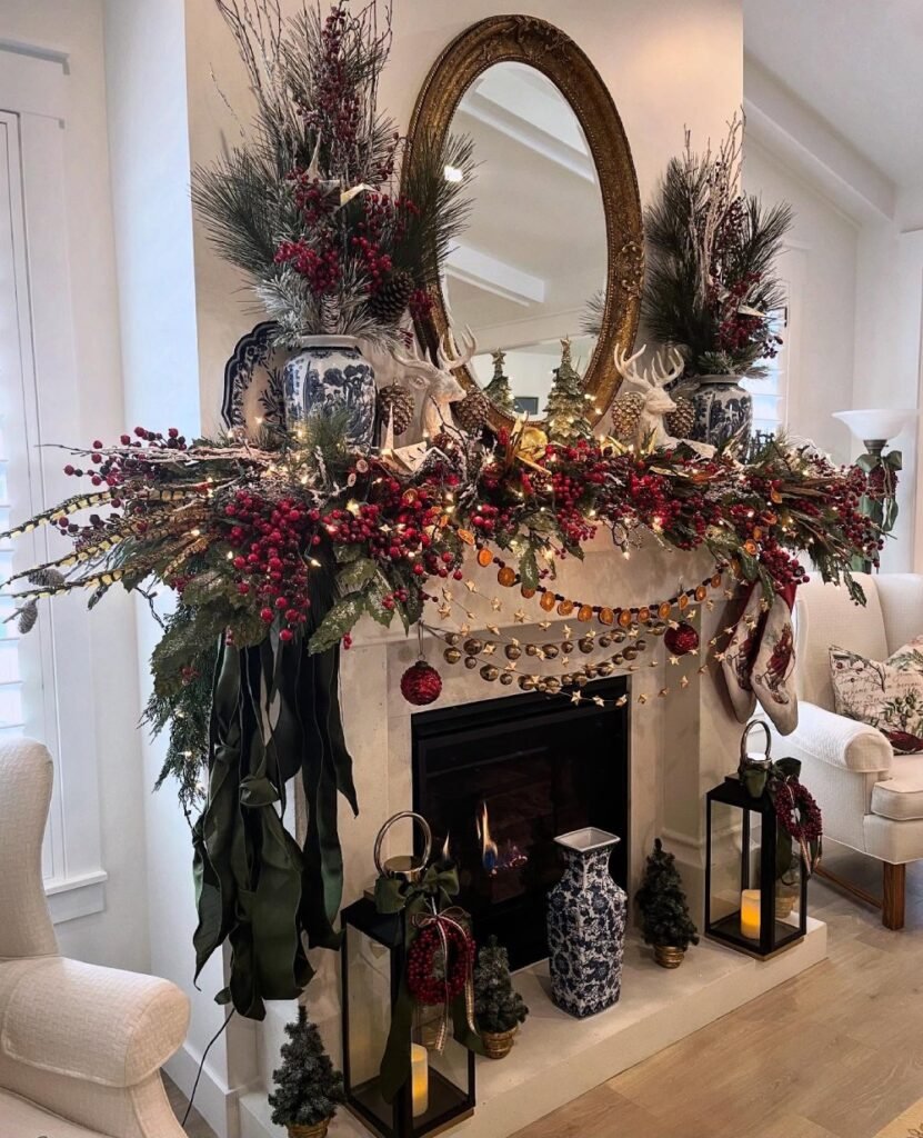 Christmas Holiday Mantel