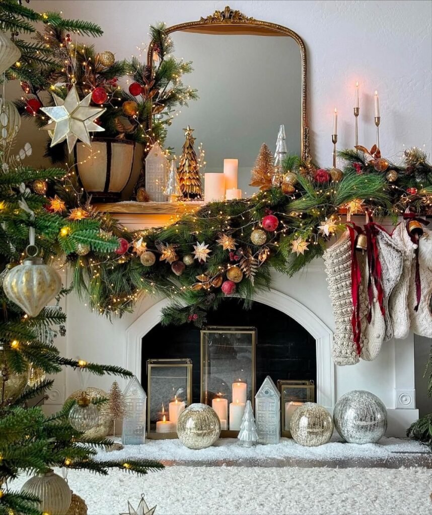 Christmas Holiday Mantel
