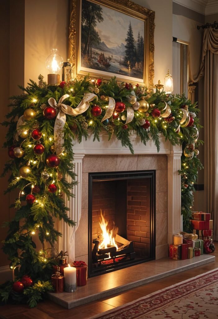 Christmas Holiday Mantel