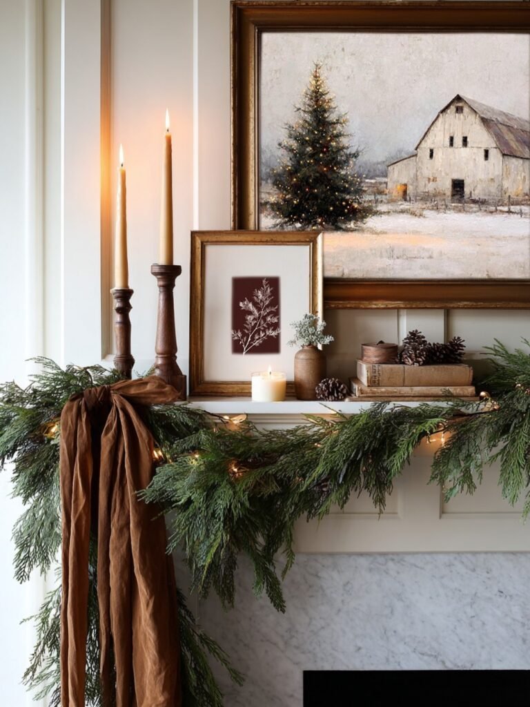Christmas Holiday Mantel