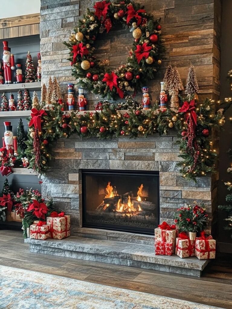 Christmas Holiday Mantel