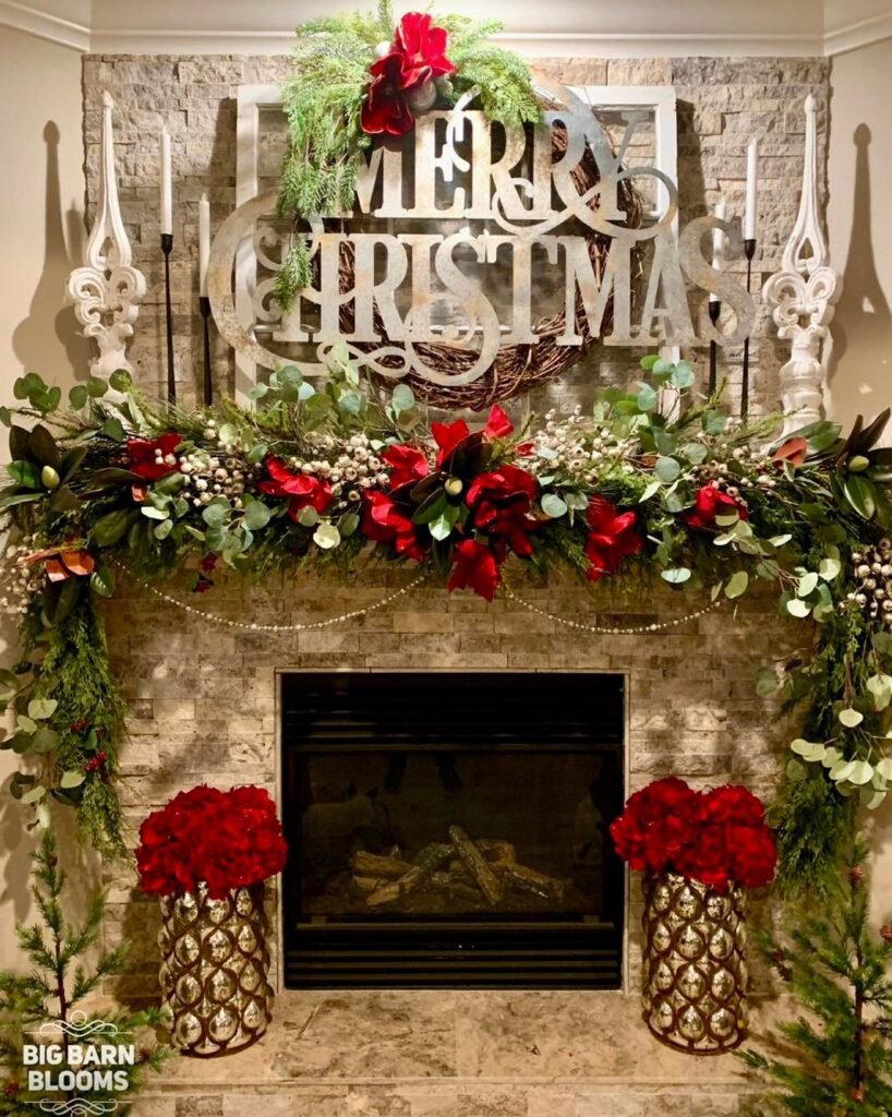 Christmas Holiday Mantel