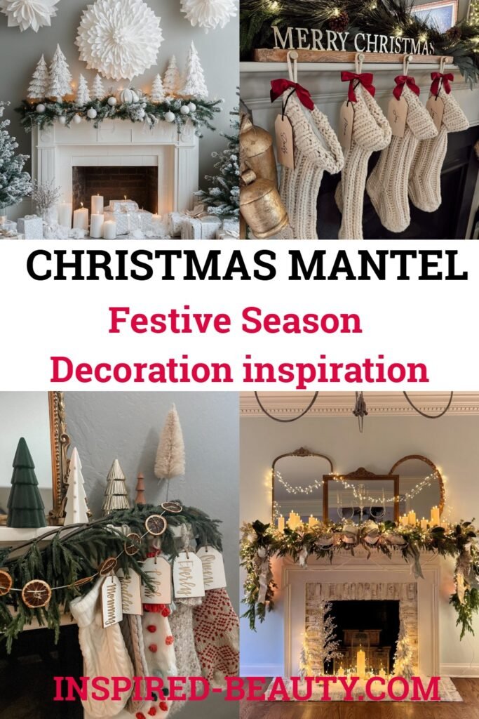 Christmas Holiday Mantel Festive and Trendy