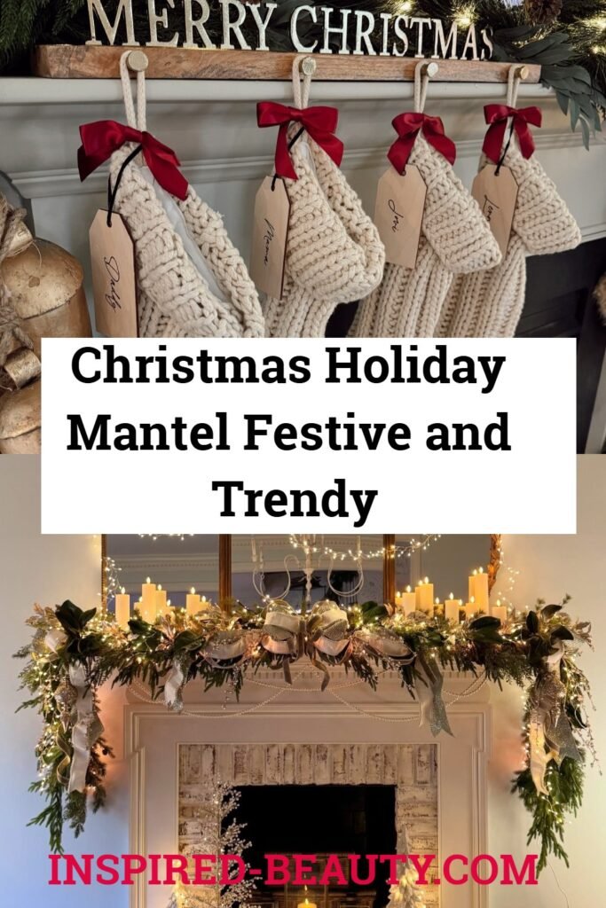 Christmas Holiday Mantel Festive and Trendy