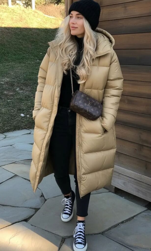 NYC Winter Outfits Woman in stylish winter outfit.