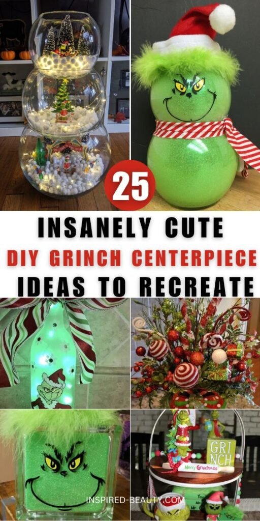 Cute and fun Grinch Theme DIY Table centerpiece Decor