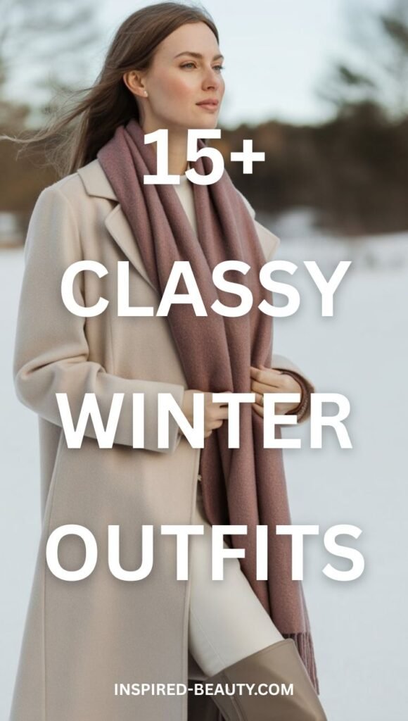 Woman winter outfit idea. Classy and comfortable styles for everyday wear