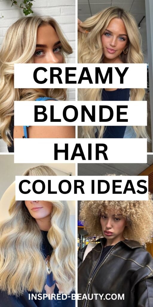 Creamy Blonde Hair color idea, save for pinterest