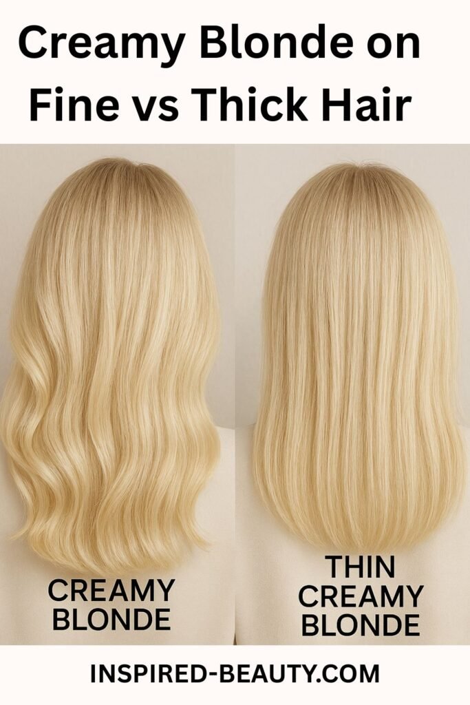 Creamy Blonde on Fine vs Thick Hair