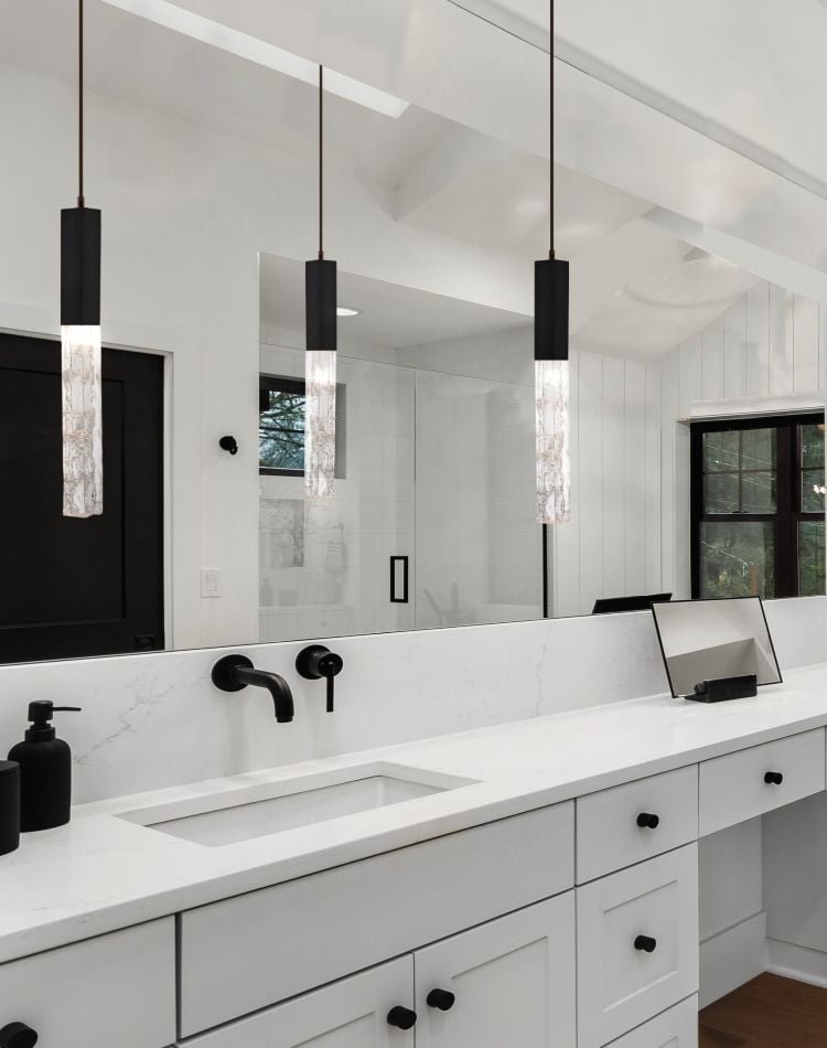 Modern Bathroom Ideas Modern Pendant Lighting Over the Vanity