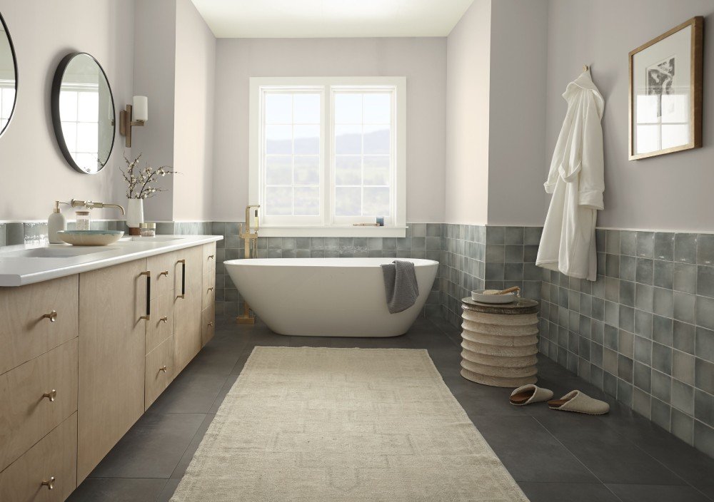 Modern Bathroom Ideas Neutral Color Palette (White, Taupe, Gray)