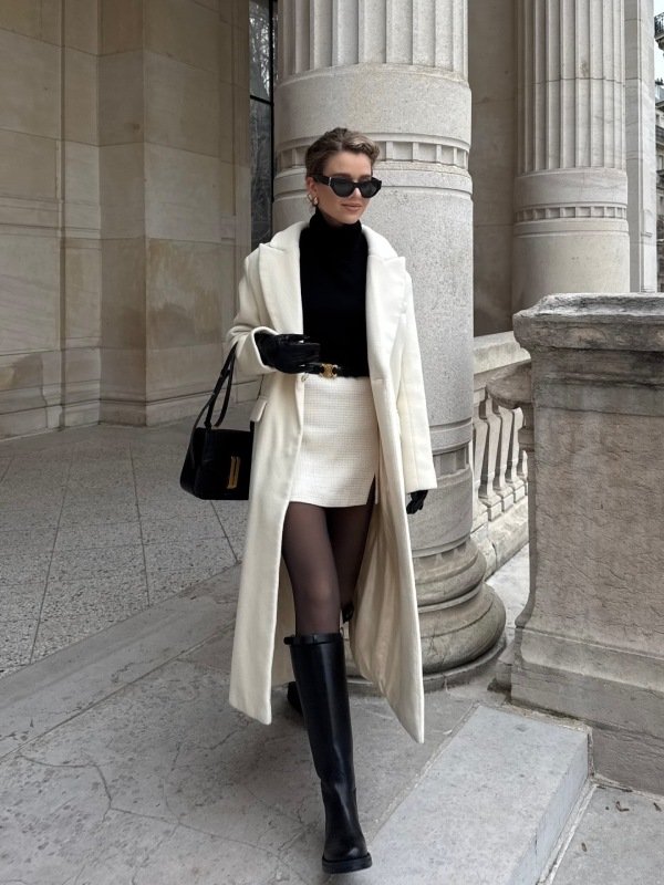 Coat + Turtleneck and boots