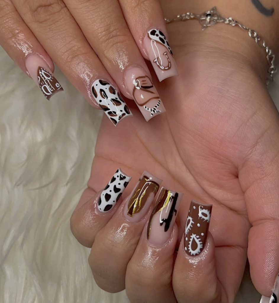 easy western nails, Western Style Nails Design